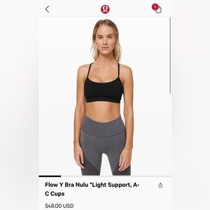 LULULEMON FLOW Y BRA IN STRAWBERRY MILKSHAKE
